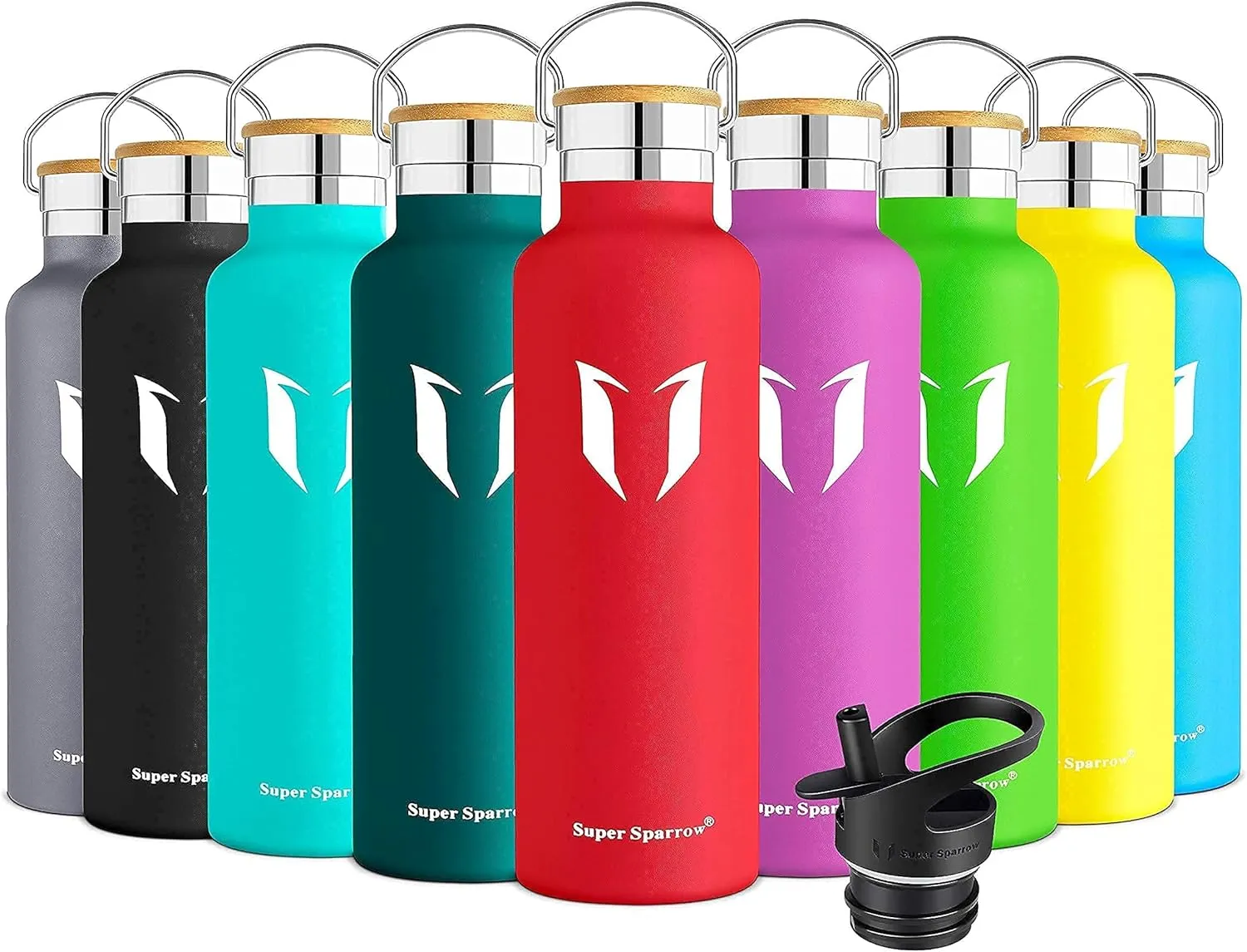 Water Bottle with Straw - 17 oz/25 oz/32 oz - Reusable Insulated Leak Proof  BPA-Free Stainless Steel Water Bottles