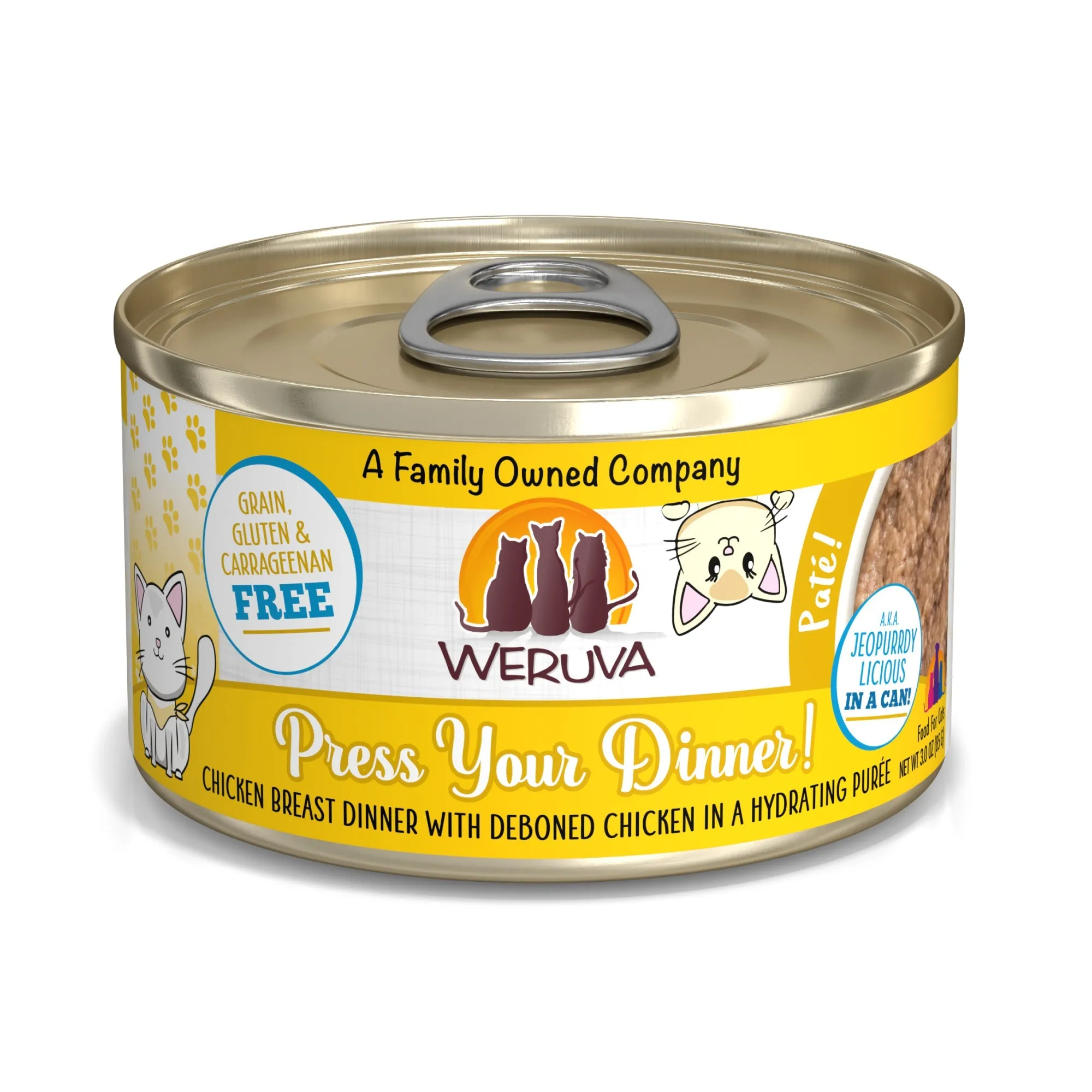 Weruva Press Your Dinner! Chicken Breast Dinner with Deboned Chicken Canned Cat Food (5.5-oz, Single)