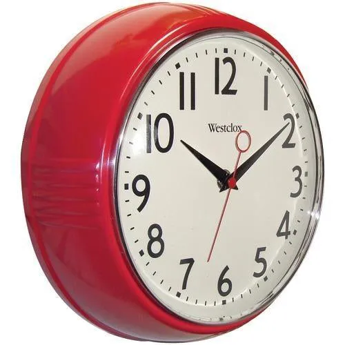 Westclox 9.5&amp;quot; Retro 1950s Kitchen Wall Clock (pack of 1 Ea)