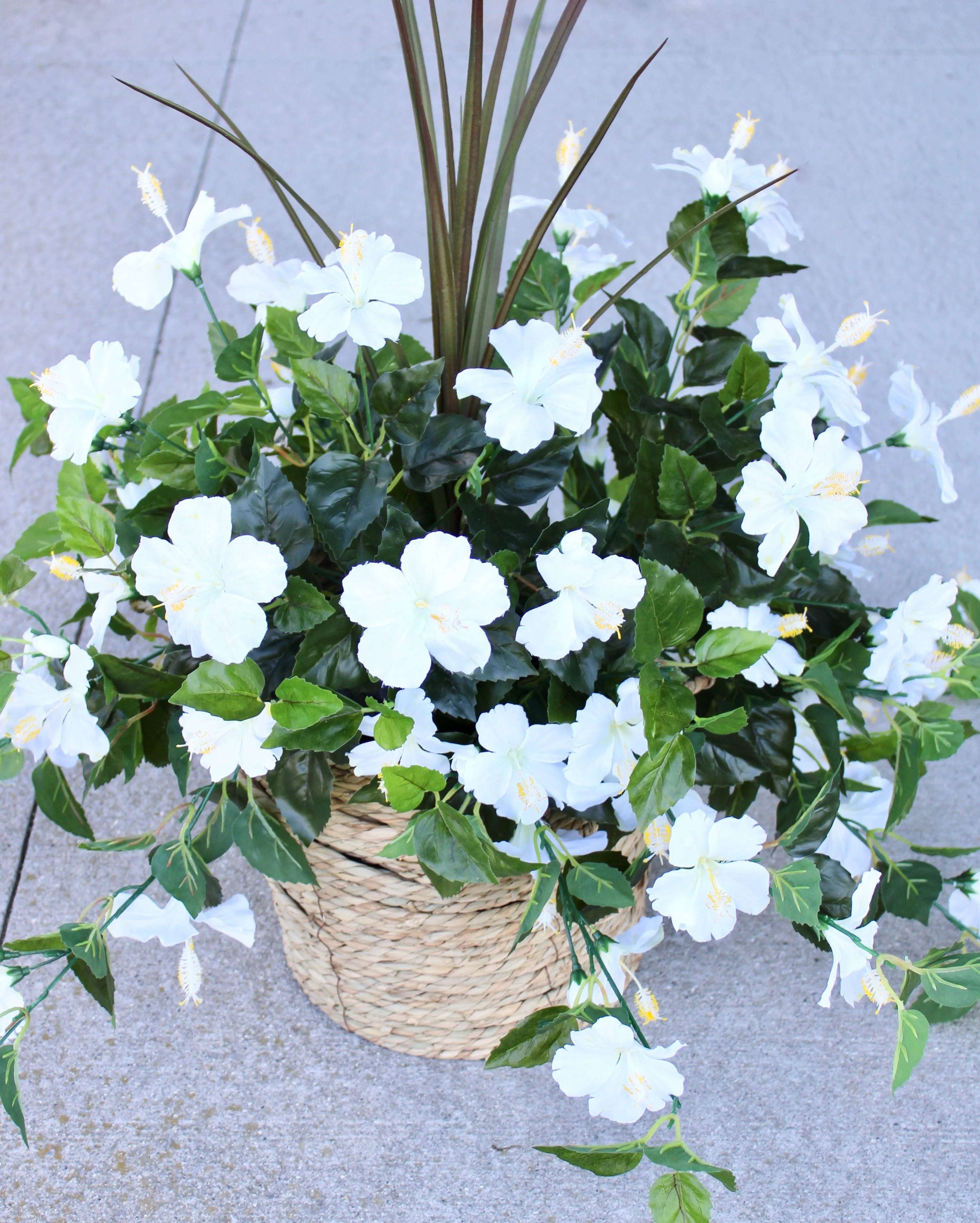 White Hibiscus Vine “Drop-In” Insert