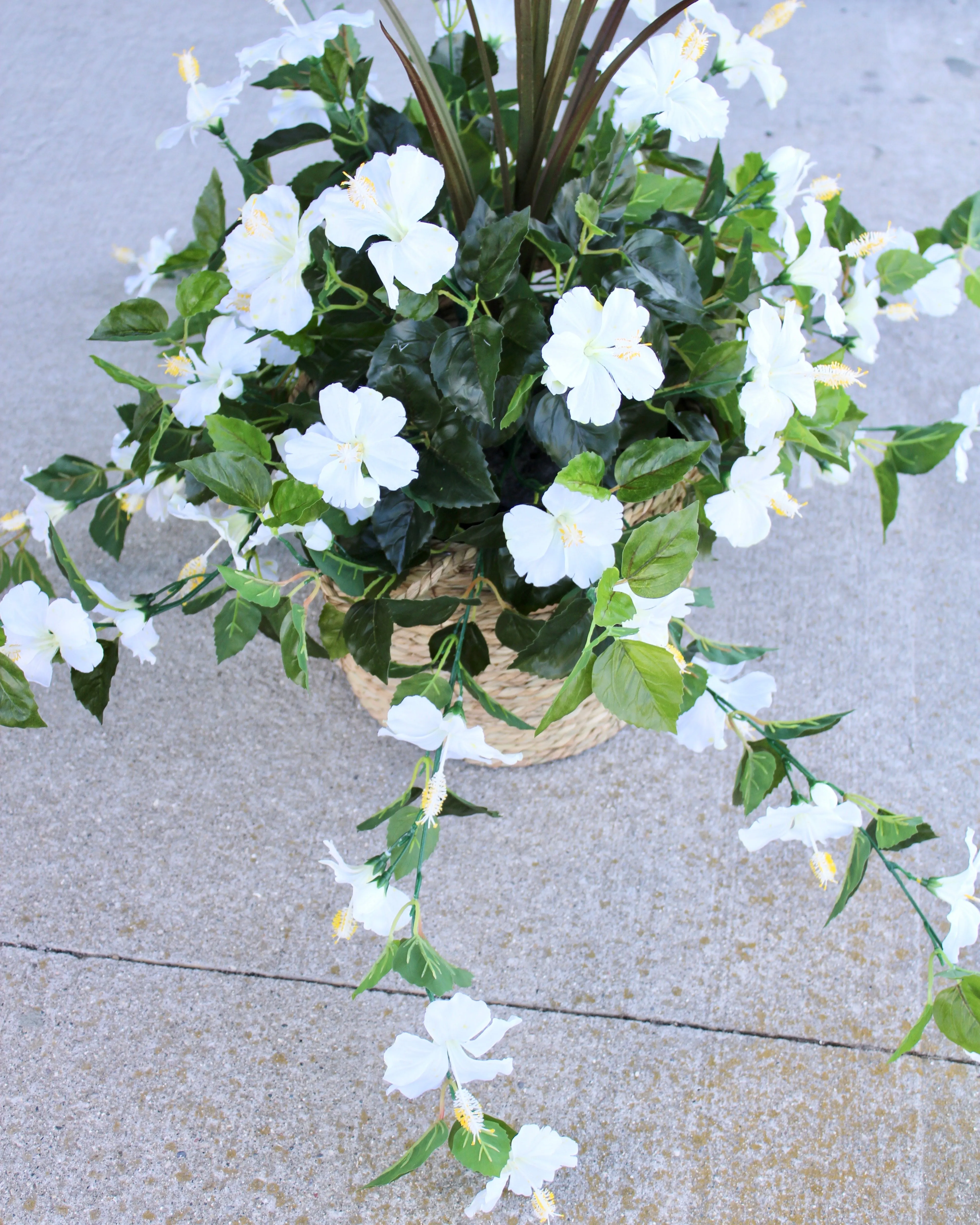 White Hibiscus Vine “Drop-In” Insert